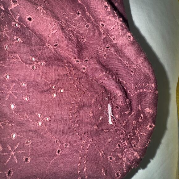 Old Navy Women XL Top Dark Cottagecore Peasant Prairie Dainty Eyelet Boho Casual - Picture 5 of 7